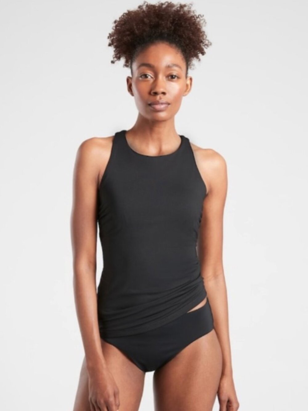 Athleta Maldives Tankini Wired Swim Top in Black Women's Size 34D / DD NWT - Picture 6 of 8